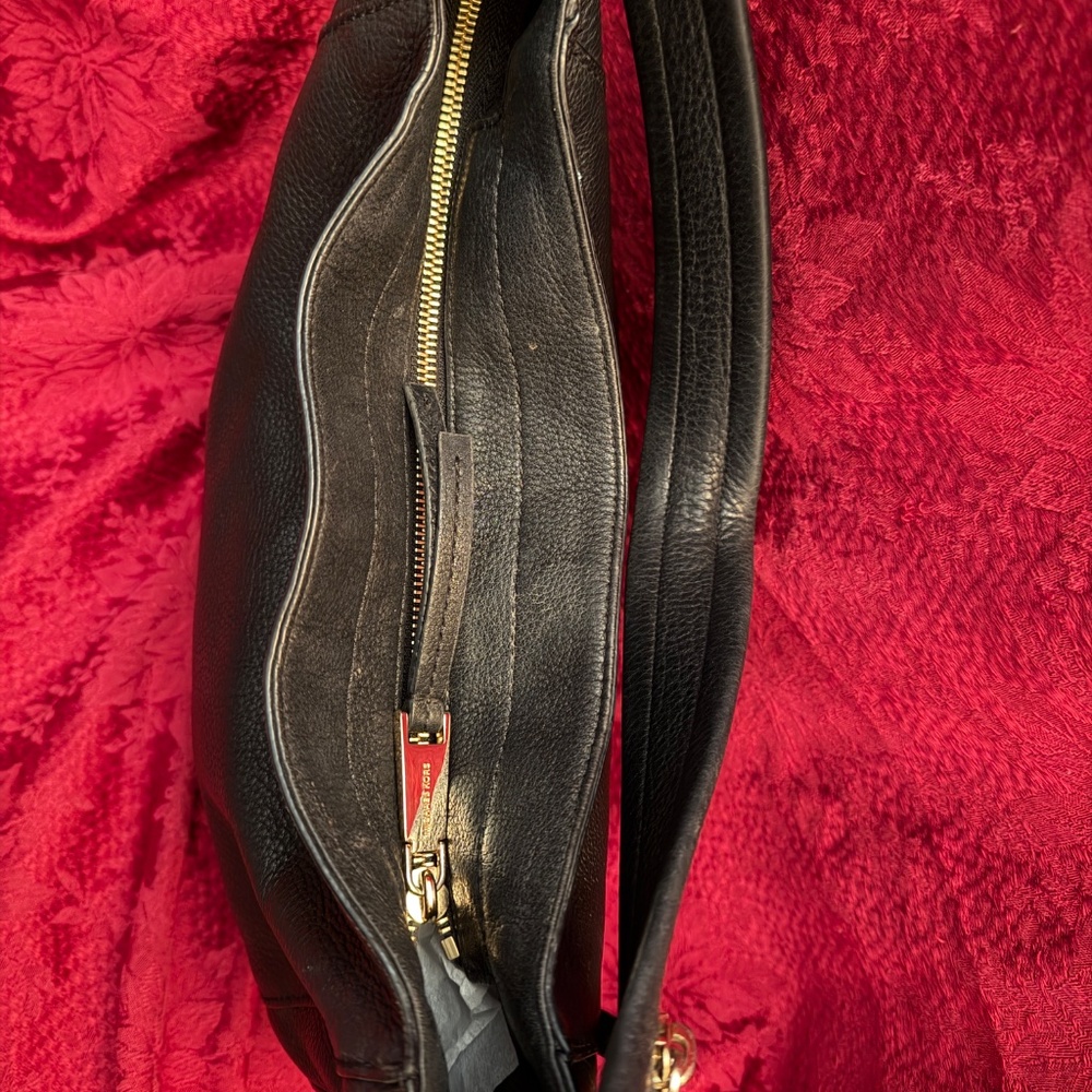 Michael Kors Julia Black Pebbled Leather Hobo Shoulder Bag - Picture 9 of 12
